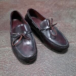 Cole Haan Men Driving Loafers US 10 M Cordovan Red Maroon Car Leather Casual